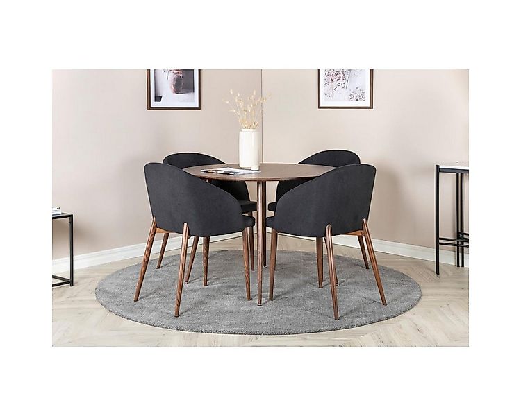 BOURGH Esstisch FLORENZ Esszimmertisch Ø100x75cm - runder Esstisch in walnu günstig online kaufen