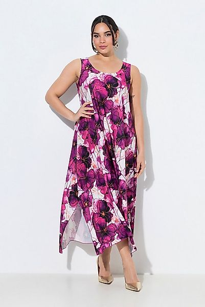 Ulla Popken Cocktailkleid Jerseykleid Blüten Rundhals ärmellos günstig online kaufen