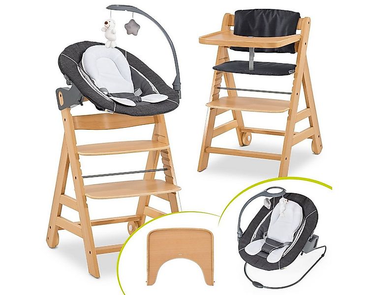 Hauck Hochstuhl Alpha Move Natur Newborn Set Deluxe - Melange Gre (Set), Ba günstig online kaufen