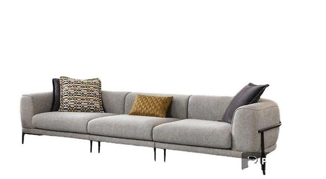 JVmoebel 3-Sitzer Dreisitzer Sofa 3 Sitzer Stoffsofa Sofas Modern Grau Stof günstig online kaufen