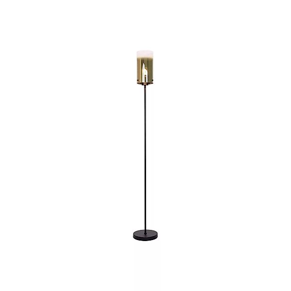 Stehlampe Ventotto, schwarz/gold, Höhe 165 cm, Metall/Glas günstig online kaufen
