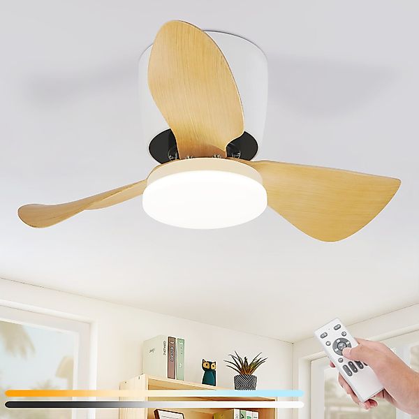Nettlife Deckenventilator Leise Schwarz Mit Beleuchtung günstig online kaufen