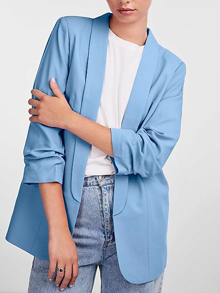 pieces Blusenblazer "PCBOSELLA 3/4 BLAZER NOOS", mit Faltendetail am Ärmel günstig online kaufen