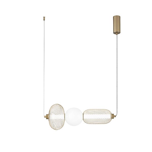 LED-Hängelampe INKAS, Höhe 53 cm, goldfarben Glas/Metall CCT günstig online kaufen