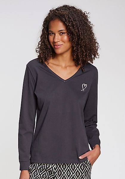 Vivance Dreams Longsleeve mit kleinem Herzprint günstig online kaufen
