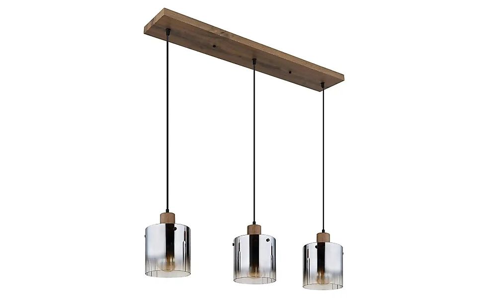 Hängeleuchte Underwood, Länge 100 cm, braun/rauchgrau, MDF günstig online kaufen