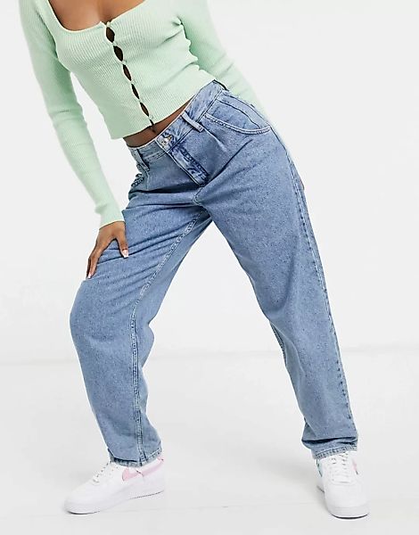 Pull&Bear – Lässige Jeans in verwaschenem Blau günstig online kaufen