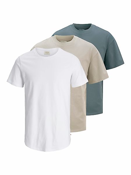 Jack & Jones Kurzarmshirt "JJHUGO LOOSE TEE SS CREW NECK 3PK MP" Baumwolle, günstig online kaufen