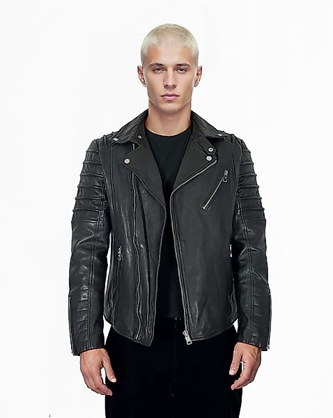 trueprodigy Lederjacke John Mit Paspelierung an günstig online kaufen