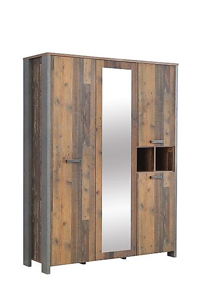 FORTE Kleiderschrank "Clif", (Maße: B/H/T ca. 156x205x52 cm), mit Spiegelau günstig online kaufen