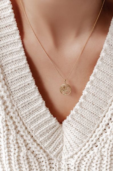 Hey Happiness Silberkette mit Baum des günstig online kaufen
