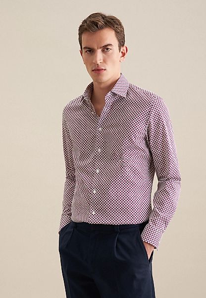 seidensticker Businesshemd "Slim" Slim 1/1 Kentkragen Druck günstig online kaufen