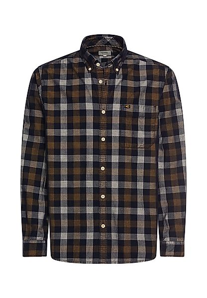 camel active Karohemd langarm, mit Button-Down-Kragen günstig online kaufen