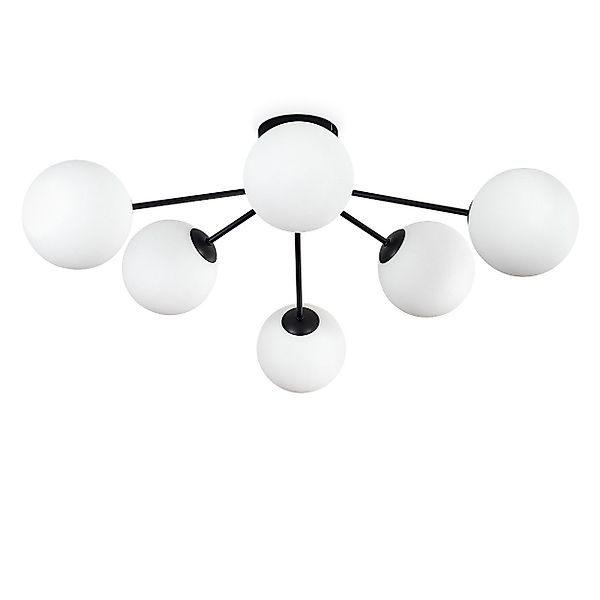 hofstein Deckenleuchte Deckenlampe aus Metall/Glas in günstig online kaufen