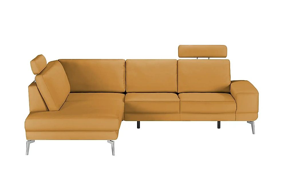 meinSofa Ecksofa aus Leder Dana ¦ orange ¦ Maße (cm): B: 269 H: 86 T: 222 P günstig online kaufen