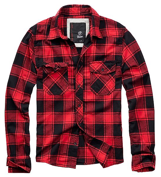GASOLINE BANDIT® Flanellhemd schwarz-rot kariert für günstig online kaufen
