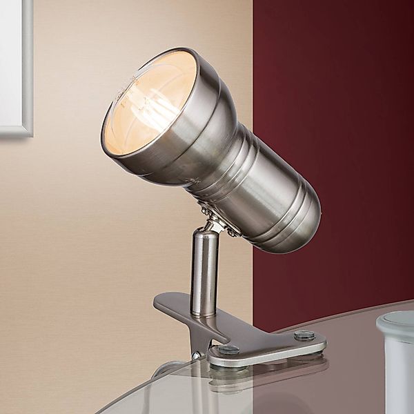 Orion Leuchten Klemmleuchte Wilhelm 1 x E27 Satin günstig online kaufen