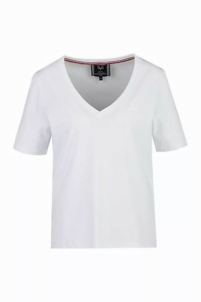 19V69 ITALIA T-Shirt BAILA Basic mit V-Ausschnit und Logo günstig online kaufen