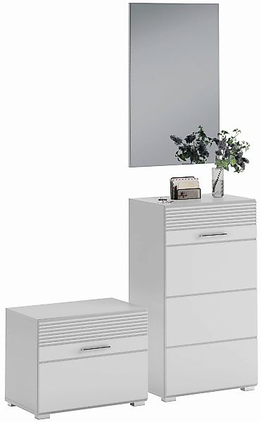 Home affaire Garderoben-Set "Malmö, Breite 115cm, MDF Front mit Rillenfräsu günstig online kaufen