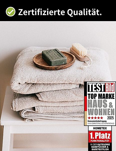 Hometex Premium Textiles Waschhandschuh in Premium Qualität 500 g/m², Feins günstig online kaufen