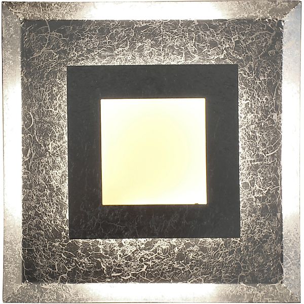 Luce Design LED-Wandleuchte Window 1-flammig Silber 39 cm x 39 cm günstig online kaufen
