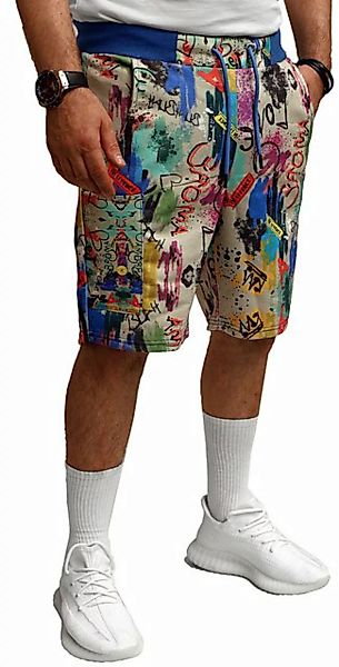 RMK Shorts Herren Sweatshorts kurze Hose Sommer Bermuda mit Print Elastikbu günstig online kaufen