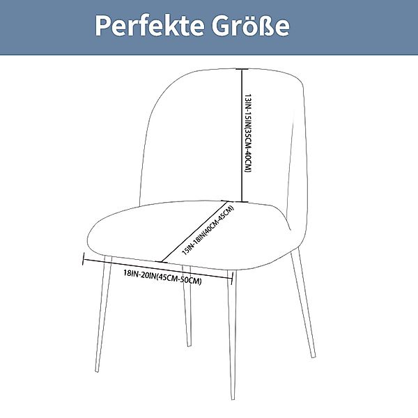 BYSURE Stuhlbezug, Bogenförmiger Stuhlbezug, elastische Esszimmerstuhlmatte günstig online kaufen
