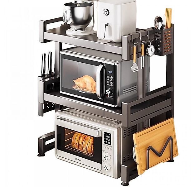 BBWL Küchenregal Verstellbares Mikrowellenregal aus Carbonstahl, mit Messer günstig online kaufen