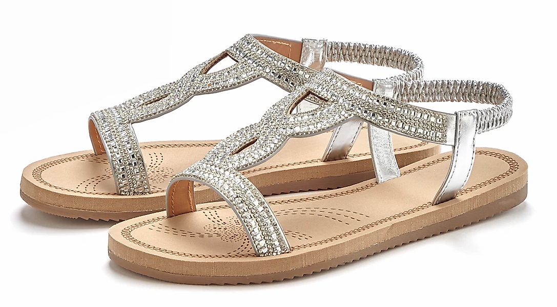 Vivance Sandale "Sandalette, Sommerschuh, offener Schuh", mit elastischen R günstig online kaufen