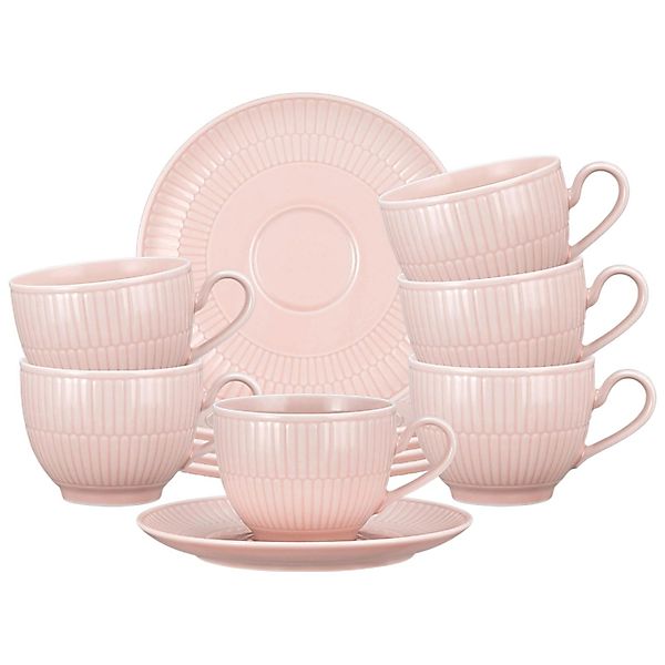 Seltmann Weiden Amina Kaffeetasse mit Untertasse 250 ml 6er Set Rosé günstig online kaufen