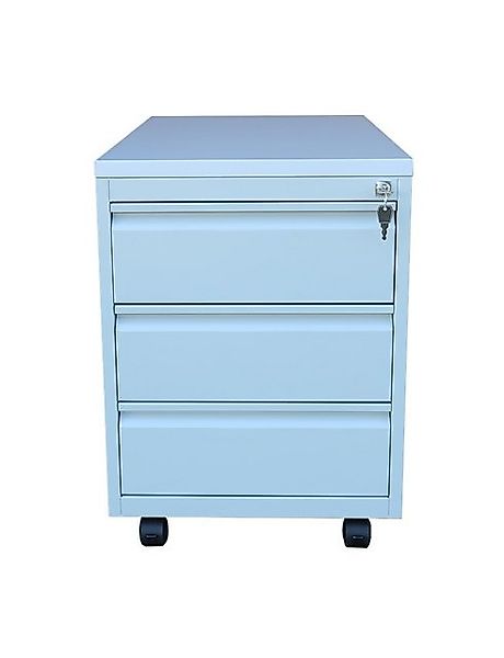 Steelboxx Fächerschrank Lüllmann® Rollcontainer, Frontgriffleiste, 3 Schubl günstig online kaufen