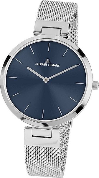 Jacques Lemans Quarzuhr Milano 1-2110C, Armbanduhr, Damenuhr, gehärtetes Cr günstig online kaufen
