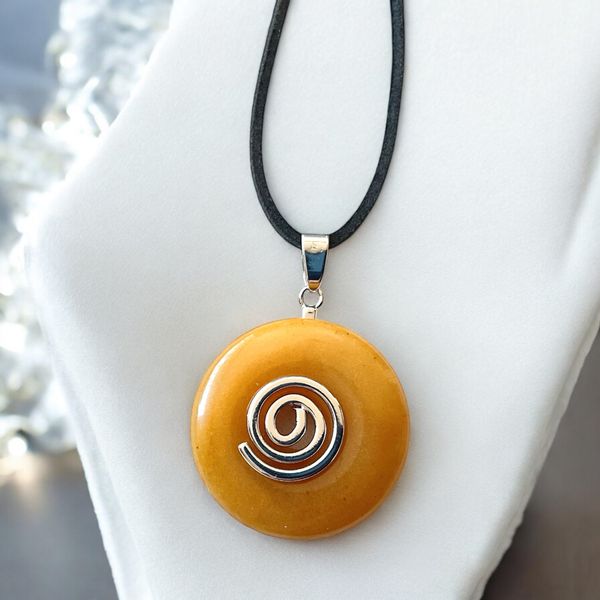 Steinfixx® Lange Kette echter Edelsteindonut 30 günstig online kaufen