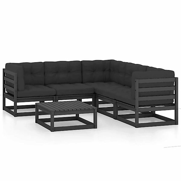 6-tlg. Garten-lounge-set Mit Kissen Kiefer Massivholz günstig online kaufen