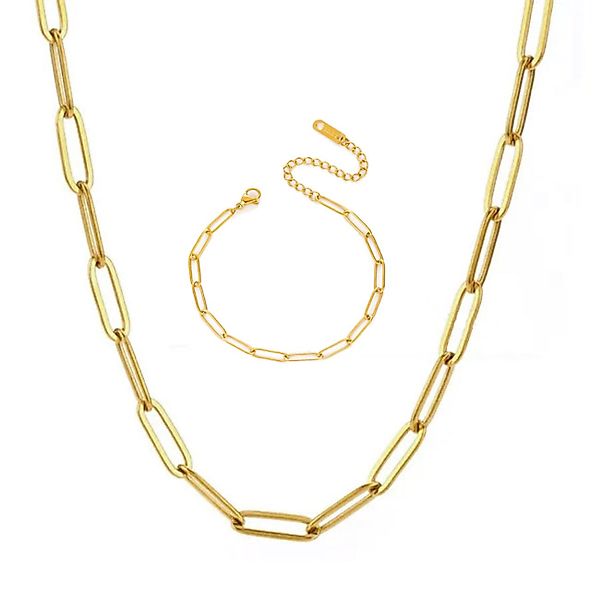 KARMA Schmuckset Damen Gold Edelstahl vergoldet günstig online kaufen
