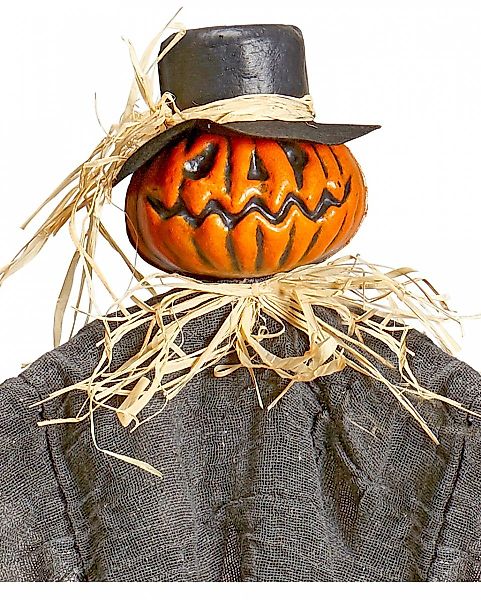 Horror-Shop Dekoobjekt Vogelscheuche mit Kürbiskopf Halloween günstig online kaufen