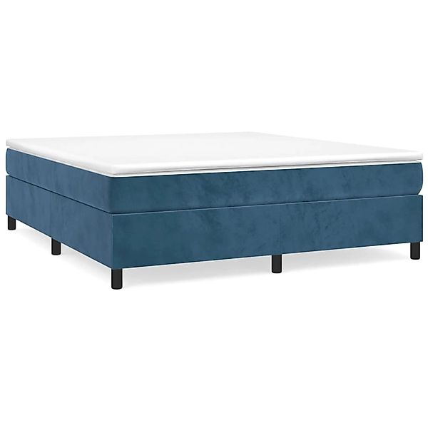 vidaXL Boxspringbett Dunkelblau 160x200 cm Samt1397580 günstig online kaufen