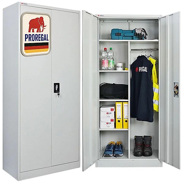 PROREGAL Flügeltürenschrank ELEPHANT Mit 2 Türen Abschließbar HxBxT 180x80x günstig online kaufen