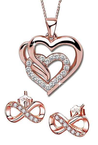 Limana Schmuckset 925 Silber Rosegold vergoldet günstig online kaufen