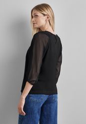 STREET ONE Chiffonbluse Rundhalsausschnitt günstig online kaufen