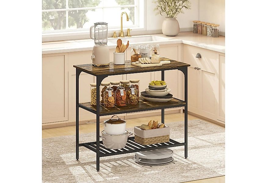 BlingBin Standregal Bäckerregal, 3-stufiges Küchenregal mit Stahlrahmen, 3- günstig online kaufen