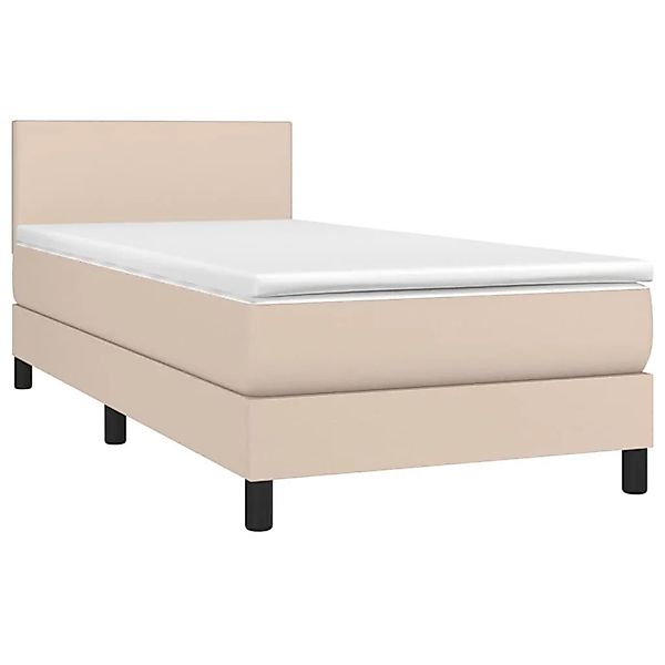 vidaXL Boxspringbett mit Matratze & LED Cappuccino-Braun 80x200cm 3134074 günstig online kaufen