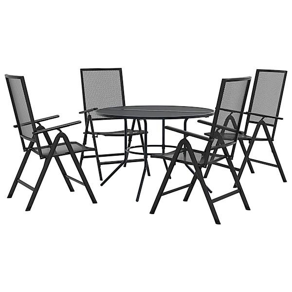 vidaXL Gartenstuhl-Set 5-Tlg Verstellbar Pulverbeschichteter Stahl 3283762 günstig online kaufen