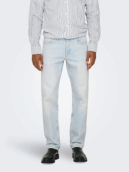 ONLY & SONS Regular-fit-Jeans "ONSEDGE STRAIGHT BROMO 0017 DOT DNM NOOS" günstig online kaufen