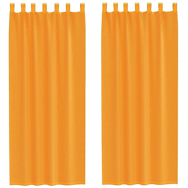 vidaXL Voile Vorhänge mit Schlaufen 2 Stk Orange 140x260 cm 4102285 günstig online kaufen