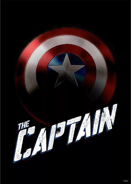 KOMAR Wandbild - Avengers The Captain - Größe: 50 x 70 cm mehrfarbig Gr. on günstig online kaufen