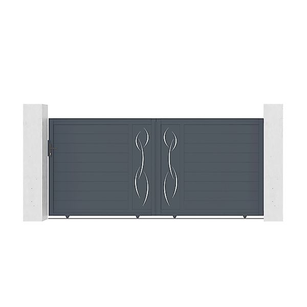 Casanoov Schiebetor Aus Aluminium 3 5M Life H 160Cm Grau günstig online kaufen