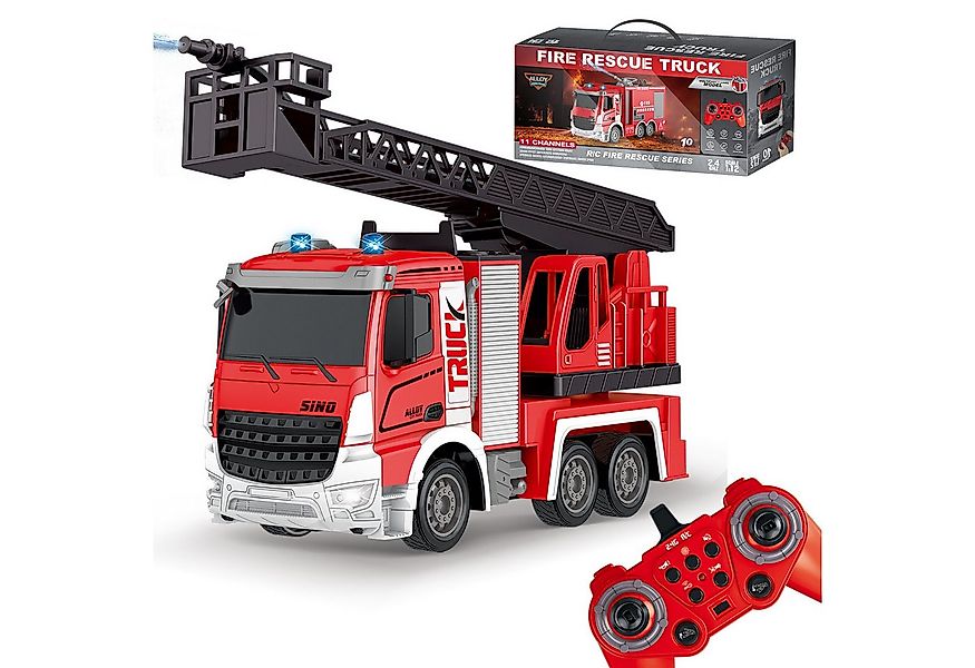 Esun RC-Auto Spielzeug Feuerwehrauto, Feuerwehr Auto mit Drehleiter, Spritz günstig online kaufen