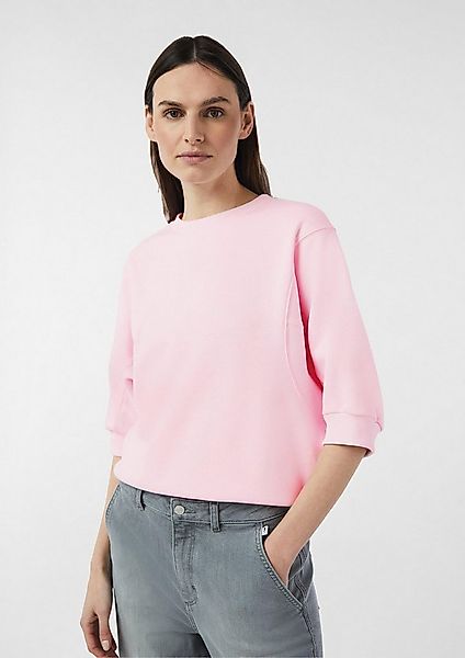 comma Sweatshirt Sweatshirt Sweatshirt im Relaxed Fit mit weiten 3/4-Ärmeln günstig online kaufen