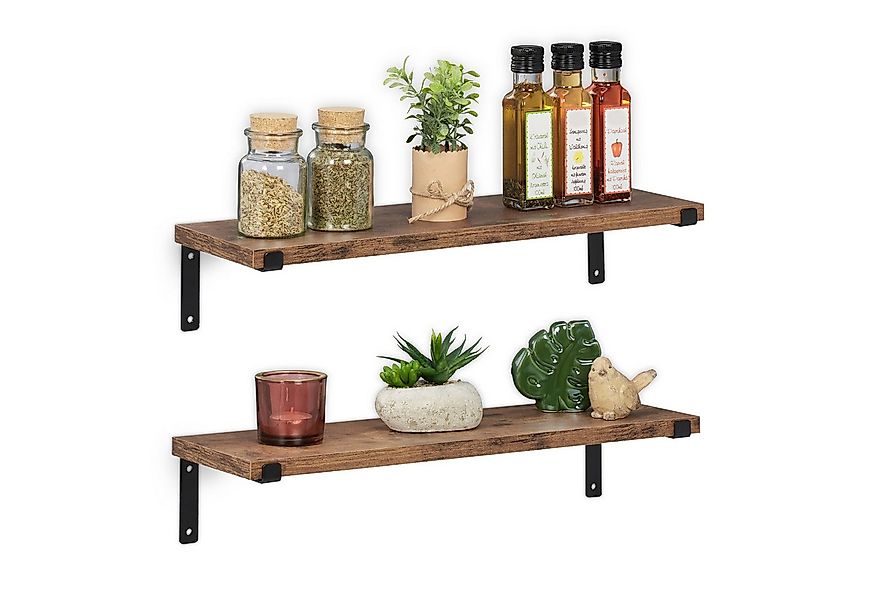 relaxdays Wandregal industrial im 2er Set günstig online kaufen